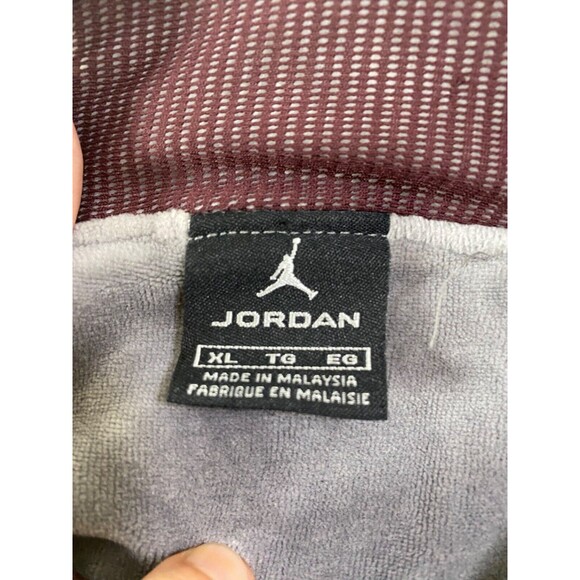 Jordan Men's Track Jacket Grey Velour Full Zip Long Sleeve Athletic Size XL - Picture 7 of 11